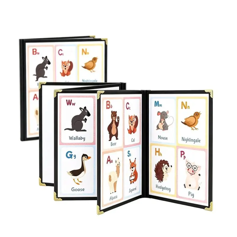 A53M-3 Pack Menu Covers 3 Page 6 View - Transparent Sleeves Fits A4 8.5X11 Inch Waterproof Menu Covers Prevent Stain
