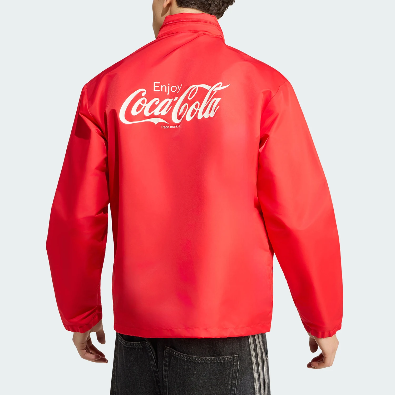 Adidas genuine clover men's woven striped zipper long sleeved jacket KY2105