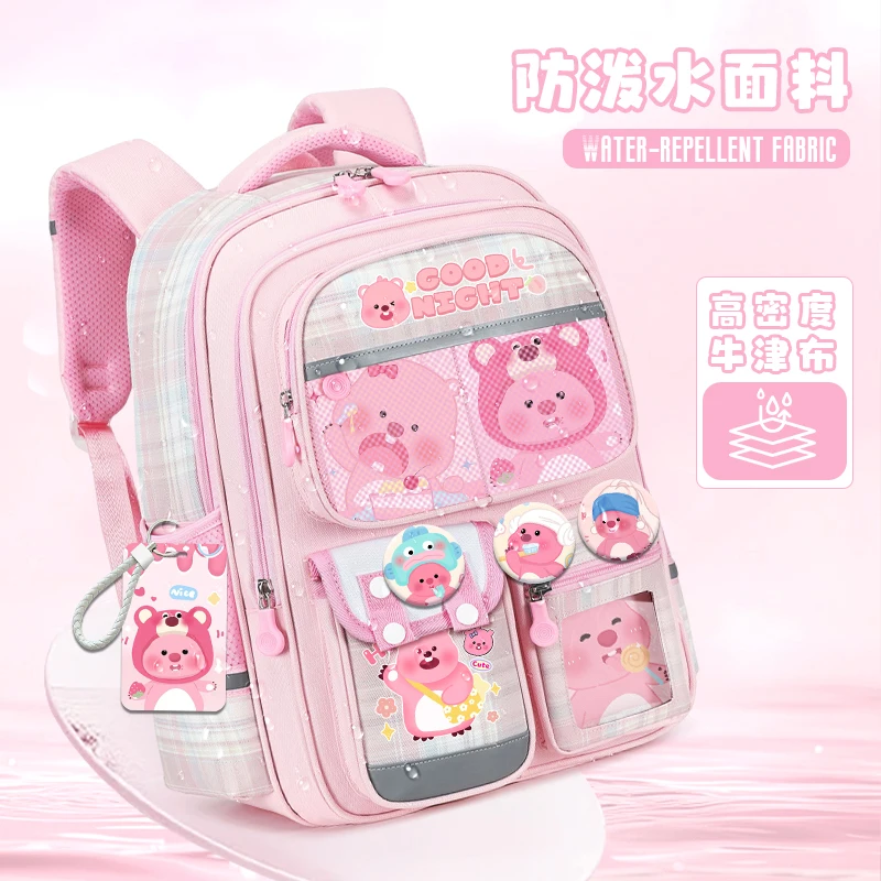 Little beaver backpack cartoon cute school bag Sanrio backpack nylon material large-capacity school backpack free gift bag