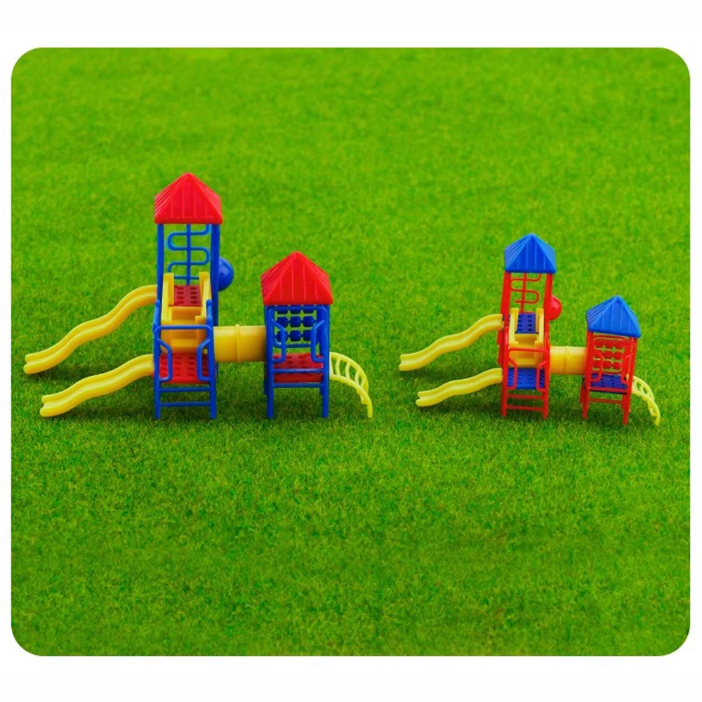 Scale 1:75-1:100 1:150-1:200 Miniature Slide Fitness Equipment Model Kid ABS Toys Diy Park Scene Layout Materials Diorama Kits