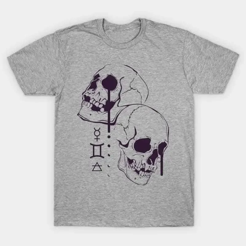 Horoscope Gemini dark T Shirt S 5XL Fast Shipping