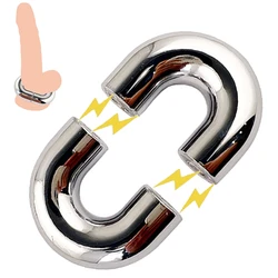 Male Heavy Magnetic Ball Scrotum Stretcher Weight Ring Metal Penis Lock Bondage Cock Ring Delay Ejaculation Man Sex Toy