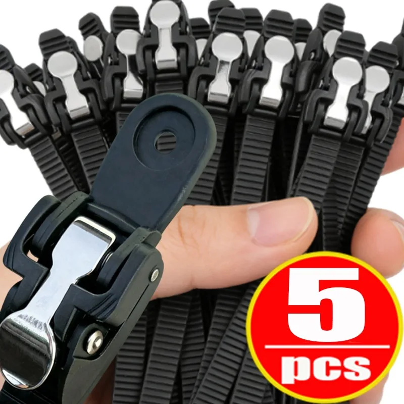 Outdoor Heavy Duty Grip Lock Bundle Strap Adjustable Tension Strap Multi-Purpose Ratchet Back Strap Lock Buckle Fixing Accessory