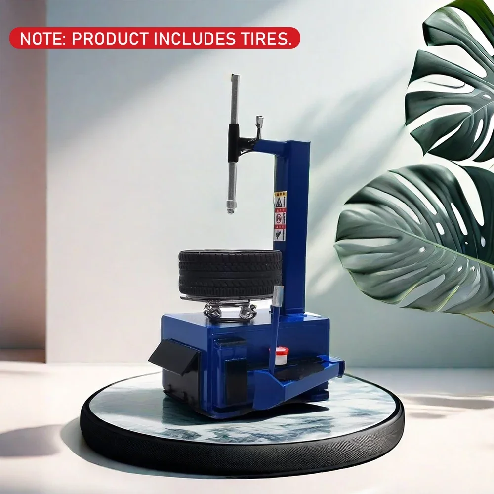 1/18 New Tire Pulling Machine with Tire Garage Factory Repair Tool Car Model DIY Tool Simulated Scene