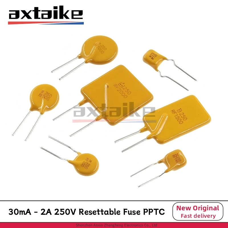10PCS 30mA - 2A 250V Resettable Fuse PPTC TRF250 60mA 80mA 90mA 120mA 180mA 200mA 400mA 500mA 1A 1000mA 0.08A 0.2A 0.3A 0.4A0.5A