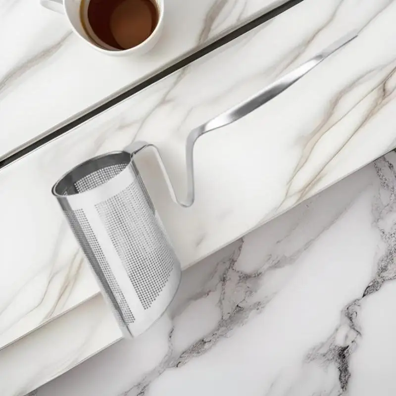 Stainless Steel Clip Hanging On Cup Tea Strainer Cup Clamp Tea Infuser With Long Handle Fine Filter For Home Office Daily view 3
