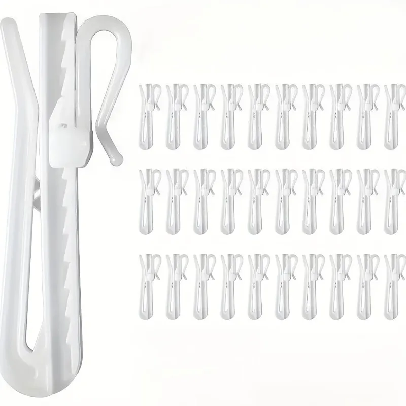 98 pcs 8.5cm Height Adjustable Drapery Pins for Bedroom Window Drapery, No Drilling Required, Adjustable Height Design