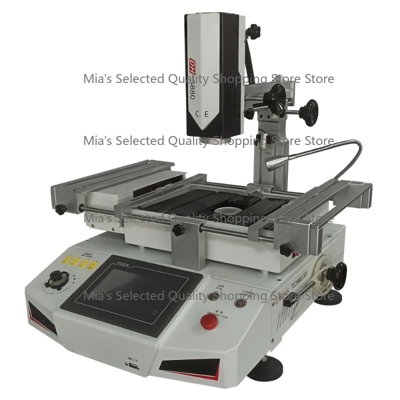 

Паяльная станция DH-5880 с горячим воздухом для BGA-монтажа, сенсорный экран, 5500 Вт, 3 зоны нагрева, для ремонта SMD-чипов и печатных плат, 220 В