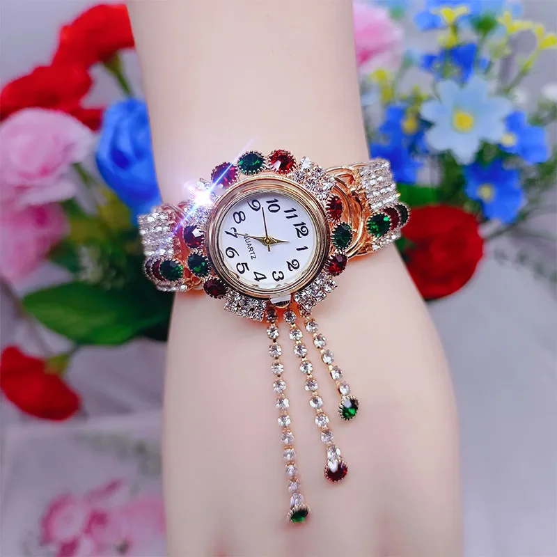 Women\'s Luxury Women Bracelet Quartz Wristwatches for Women Magnetic Watch Ladies Sports Dress Pink Dial Wrist Watch Gift