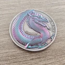Lucky Dragon Coin Embossed Commemorative Medal Souvenir Coin