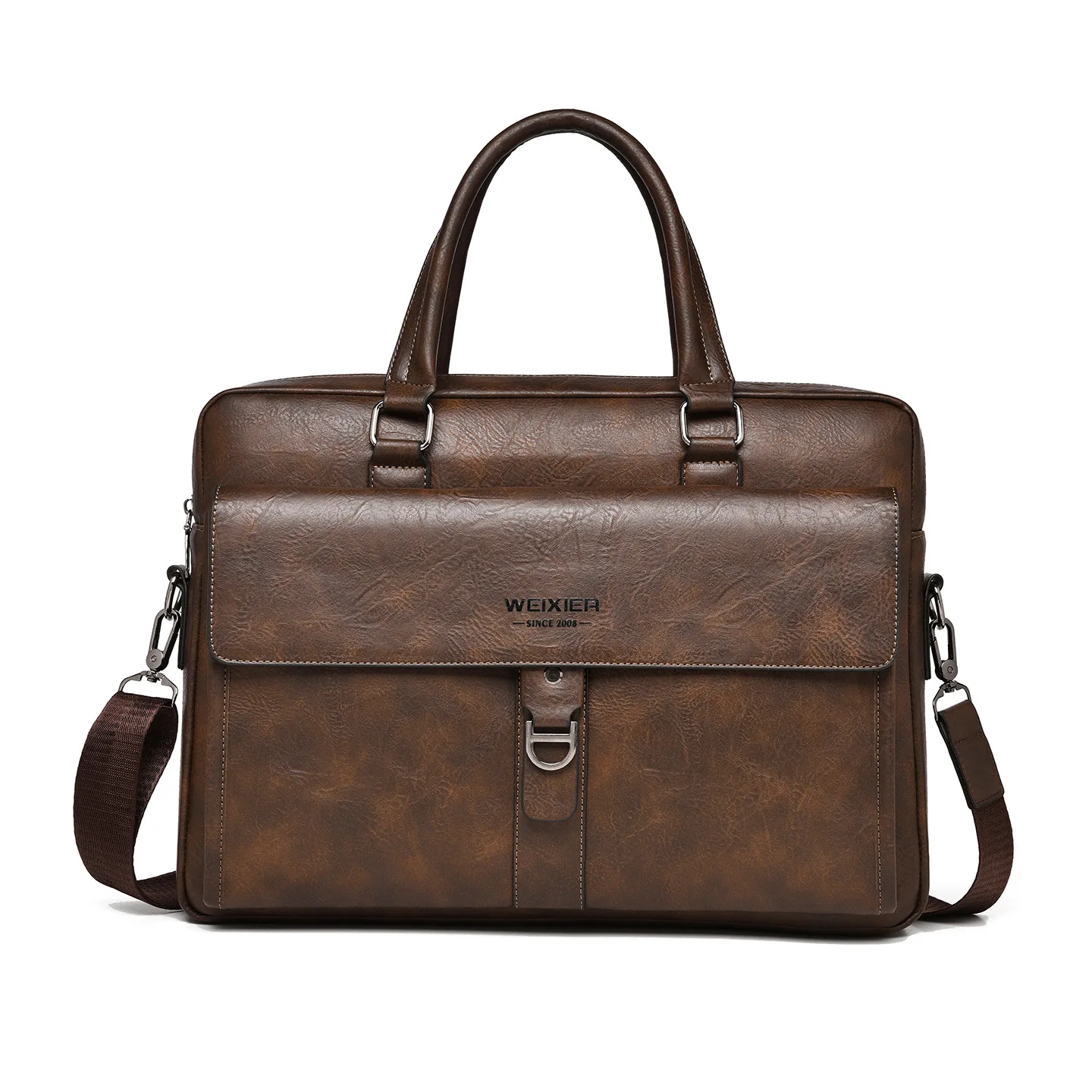 2026 New Men's handbag retro business briefcase large capacity waterproof laptop bag high-quality shoulder crossbody bag