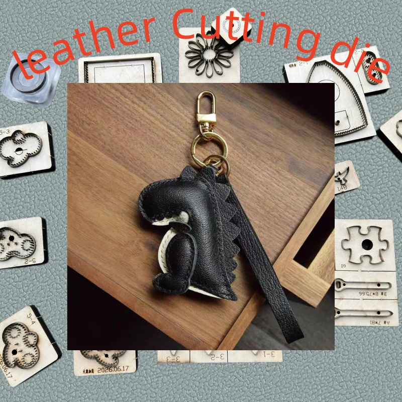 Cartoon Dinosaur Bag Pendant Wooden Cutting Die, Laser Custom Leather Craft Mold Fit Most Manual Die Cut Machines