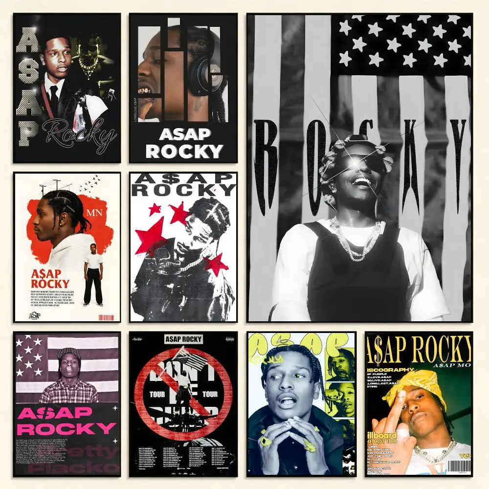 Energetic Art R-Rocky ASAP Poster Print Waterproof PP Fade-Resistant Wall Art Room Decor Gift