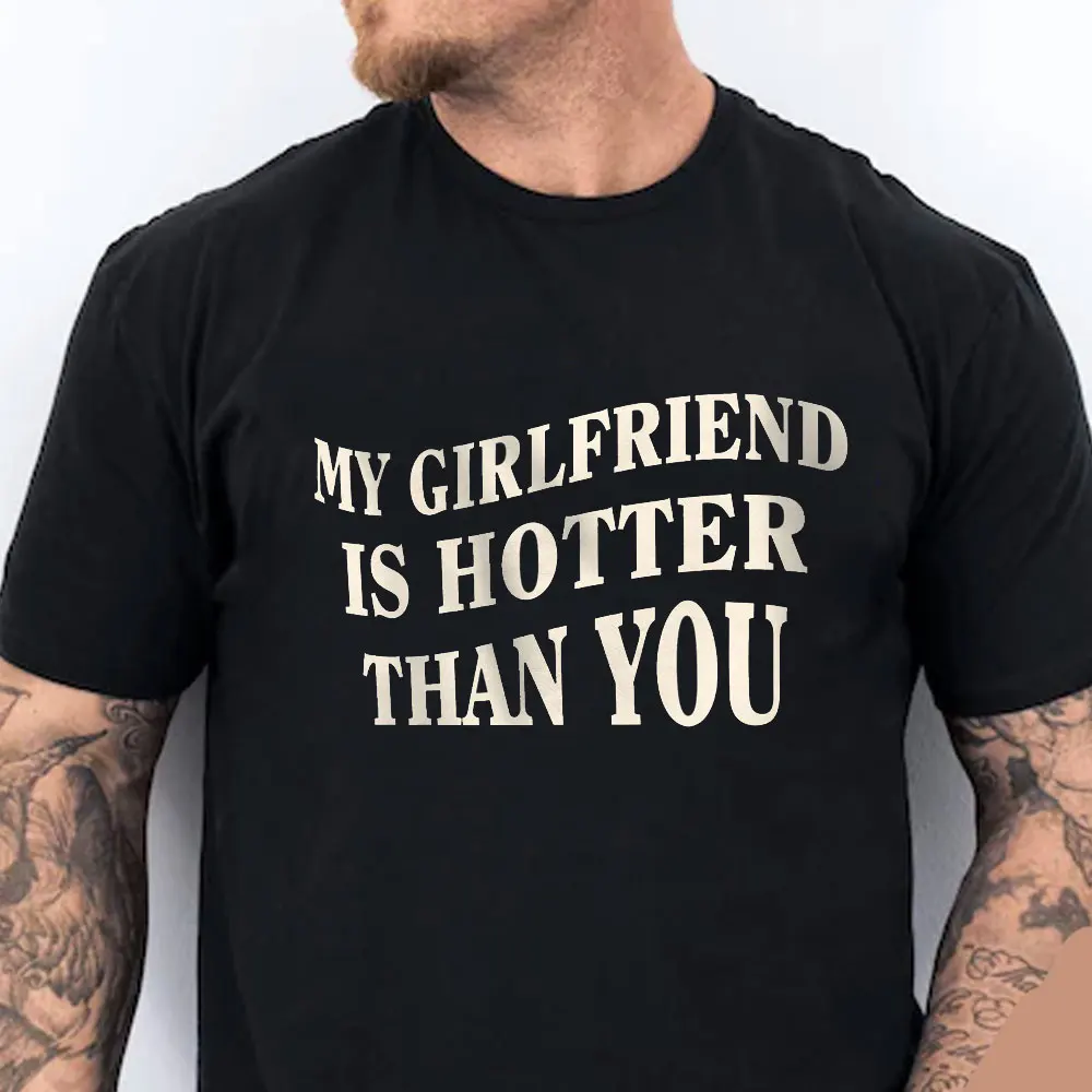 Lustiges T-Shirt mit Aufdruck „Meine Freundin ist cooler als du“ für Männer und Frauen, kurzärmeliges Baumwoll-T-Shirt, Herren-T-Shirts 2026, Herrenbekleidung – Detail 8