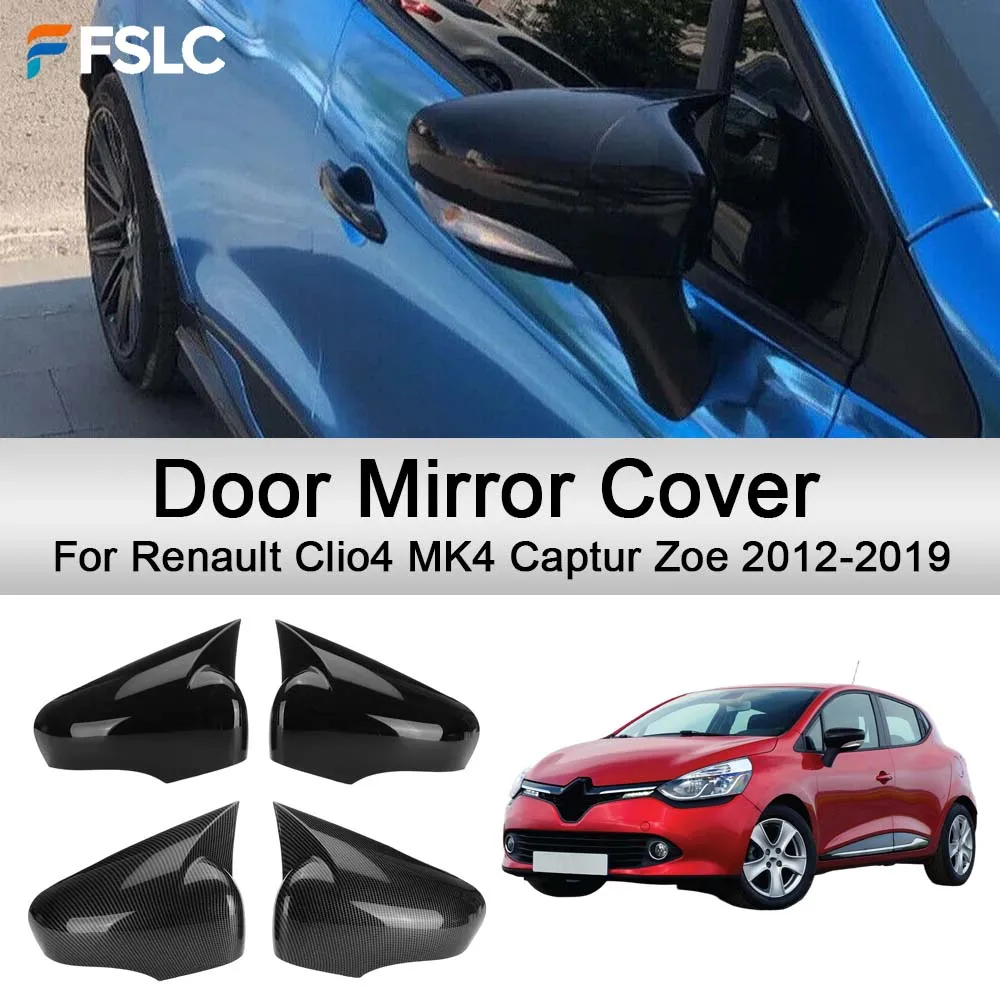 

Car Rearview Accessories Door Mirror Cover For Renault Clio4 MK4 Captur Zoe 2012-2019 Car Decoration Styling Upgrade