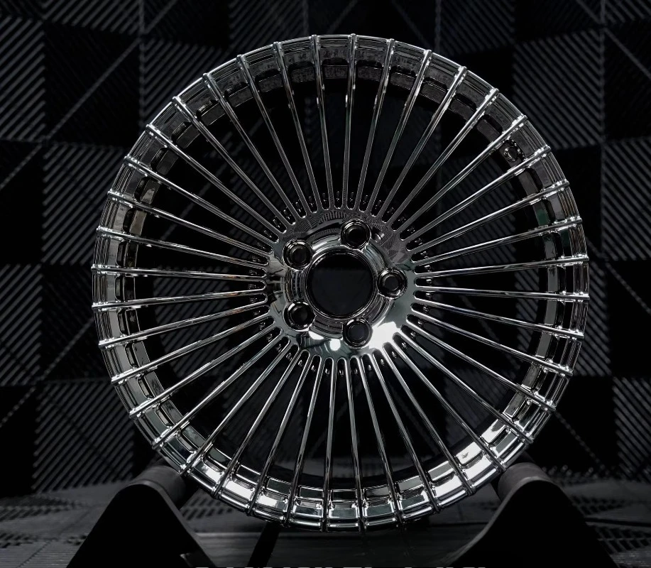 10000\Ton Press Forged One\Piece Lightweight Electroplated Aluminum Alloy Car Wheel Hub Auto Passenger Car Wheels