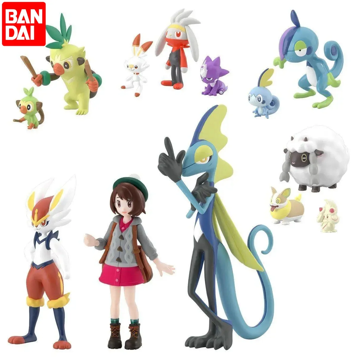 New Bandai Pokemon Figures 1/20  Scale World Huge Rillaboom 10.5cm 15age And Above Anime Model Exquisite Figures Toys Gift