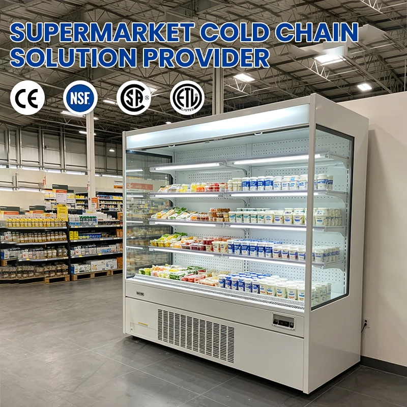 Refrigerator Chiller Showcase Multi-Shelf Plug-In Frost Free Inverter Lunch Case Supermarket Milk Storage Cabinet