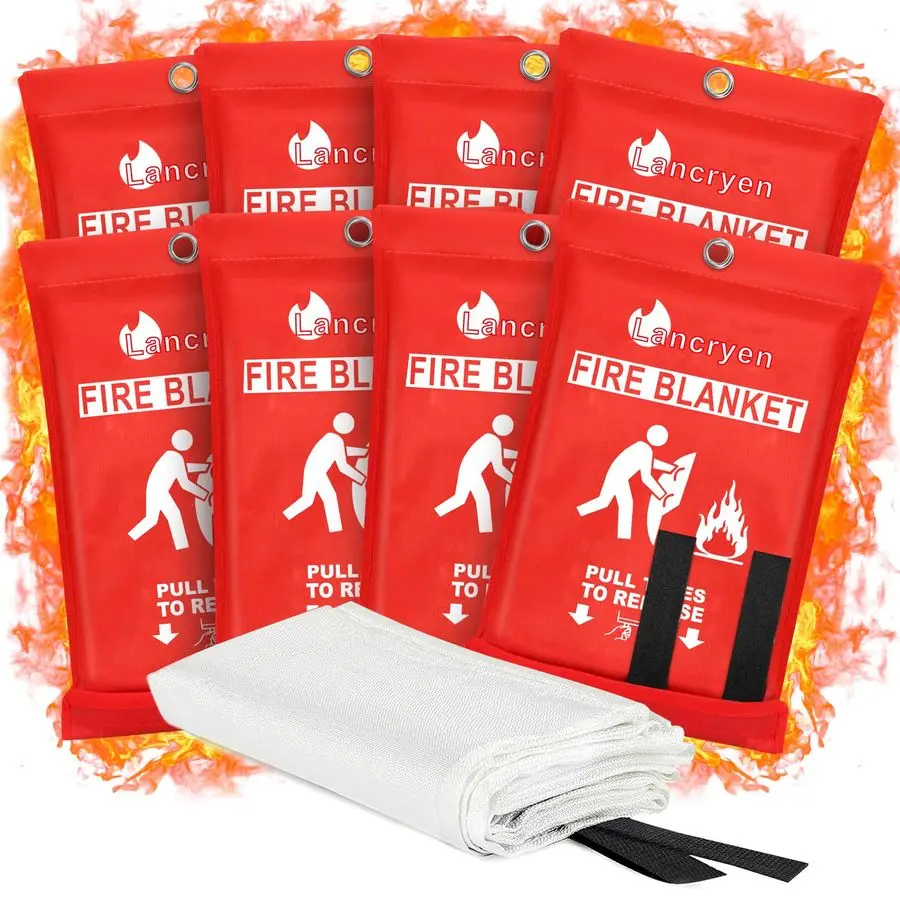 

2025 Emergency Fire Blanket, Fire Extinguisher Blanket, Fire Suppression Fabric Flame Retardant Towel Flame Safety Cloth for Hom