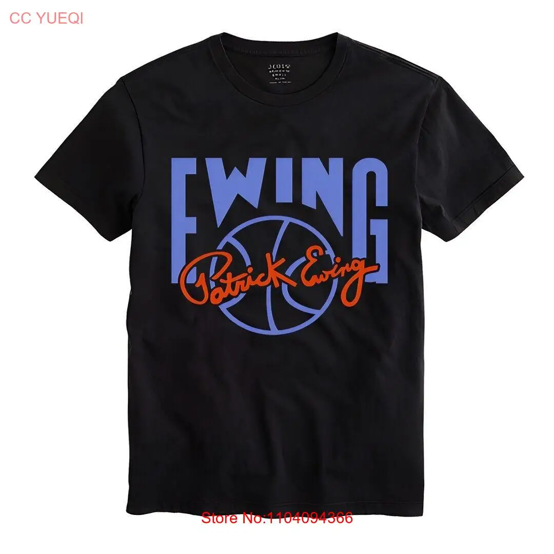 تي شيرت Ewing Patrick Ewing للرجال للجنسين قميص أسود مقاس S-5XL