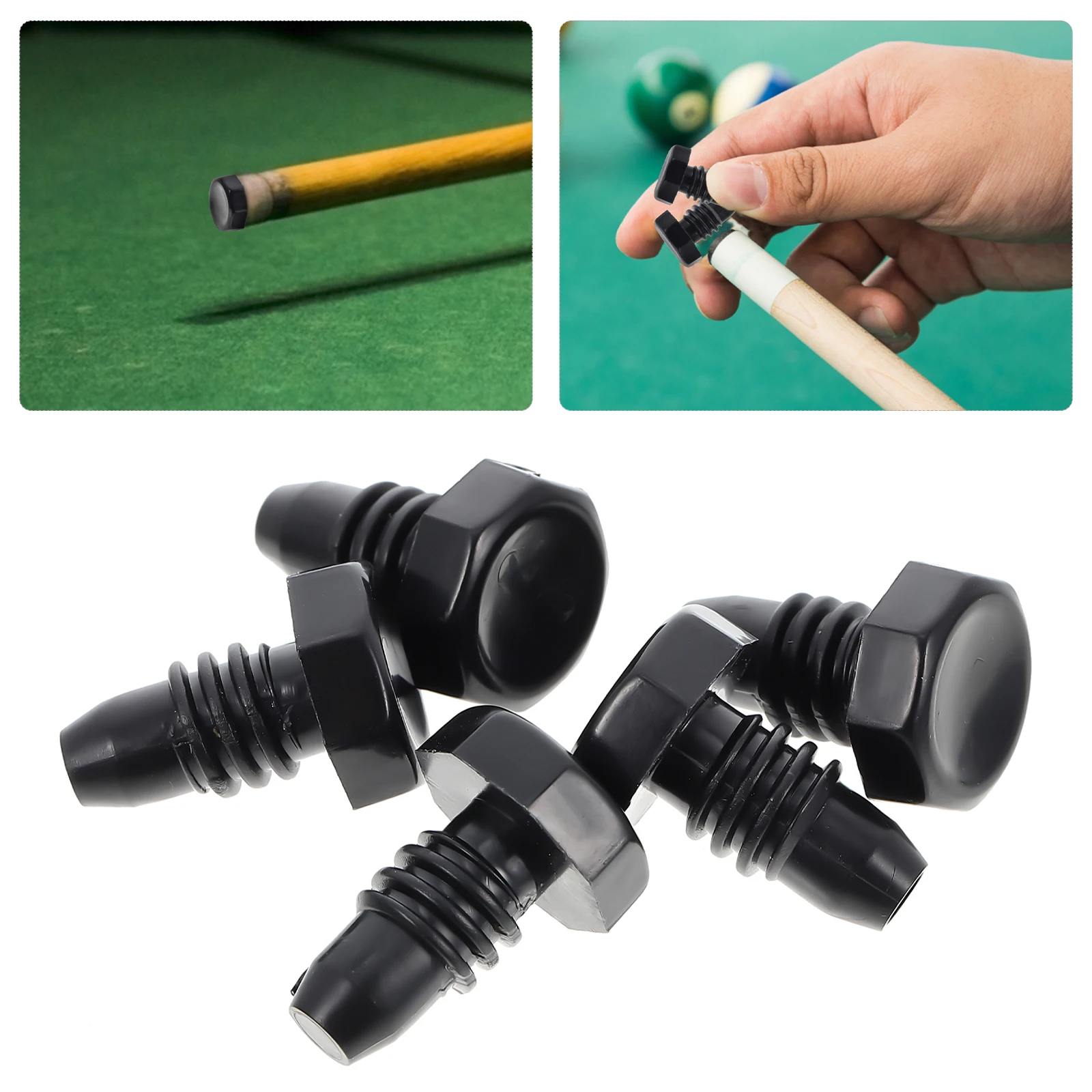 

5pcs Black Plastic Pool Protector for Billiard Cues Accessories 360 Degree Protection Durable Premium Material