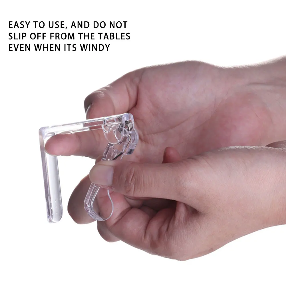 

20pcs Tablecloth Clips Heavy Duty Round Banquet Table Holders Windproof Plastic Cover Clamps for Picnic Wedding Party