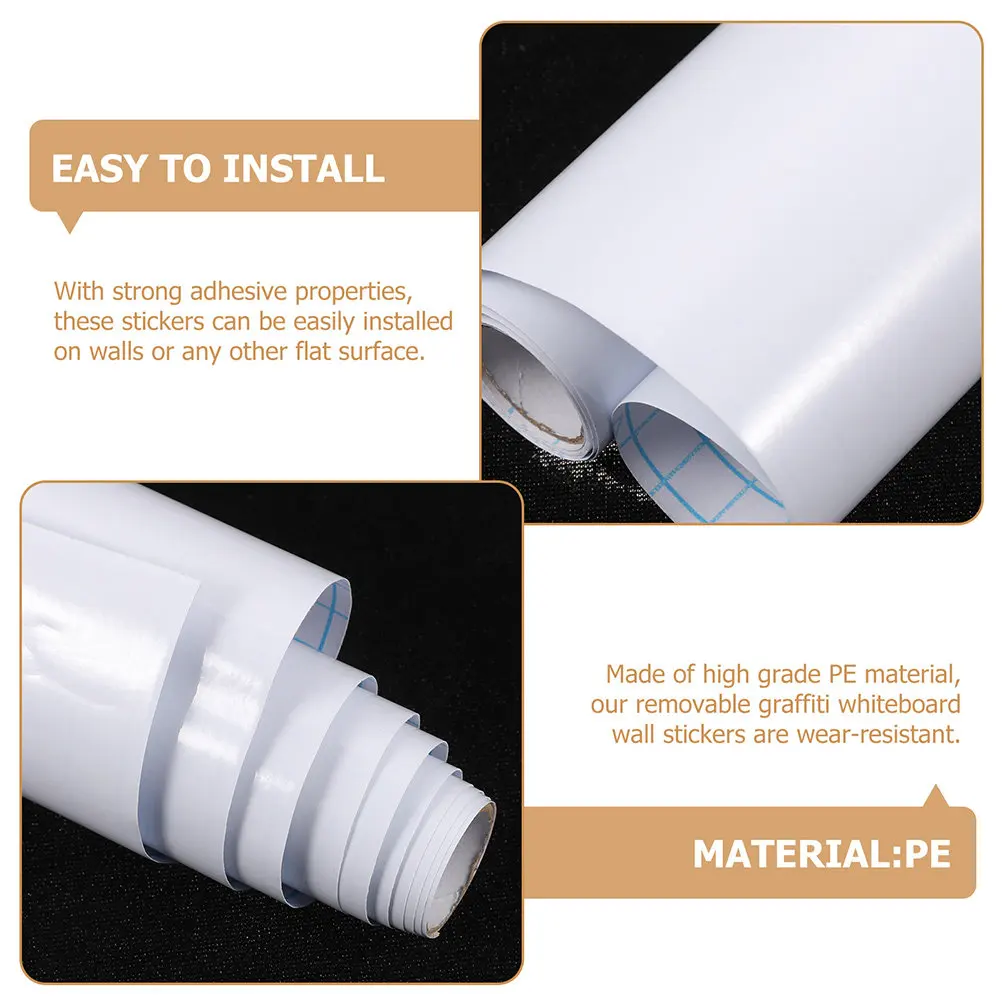 

1 комплект: Наклейка-доска для письма на стену, многоразовая, для сухого стирания, для дома, школы, офиса, класса, портативная