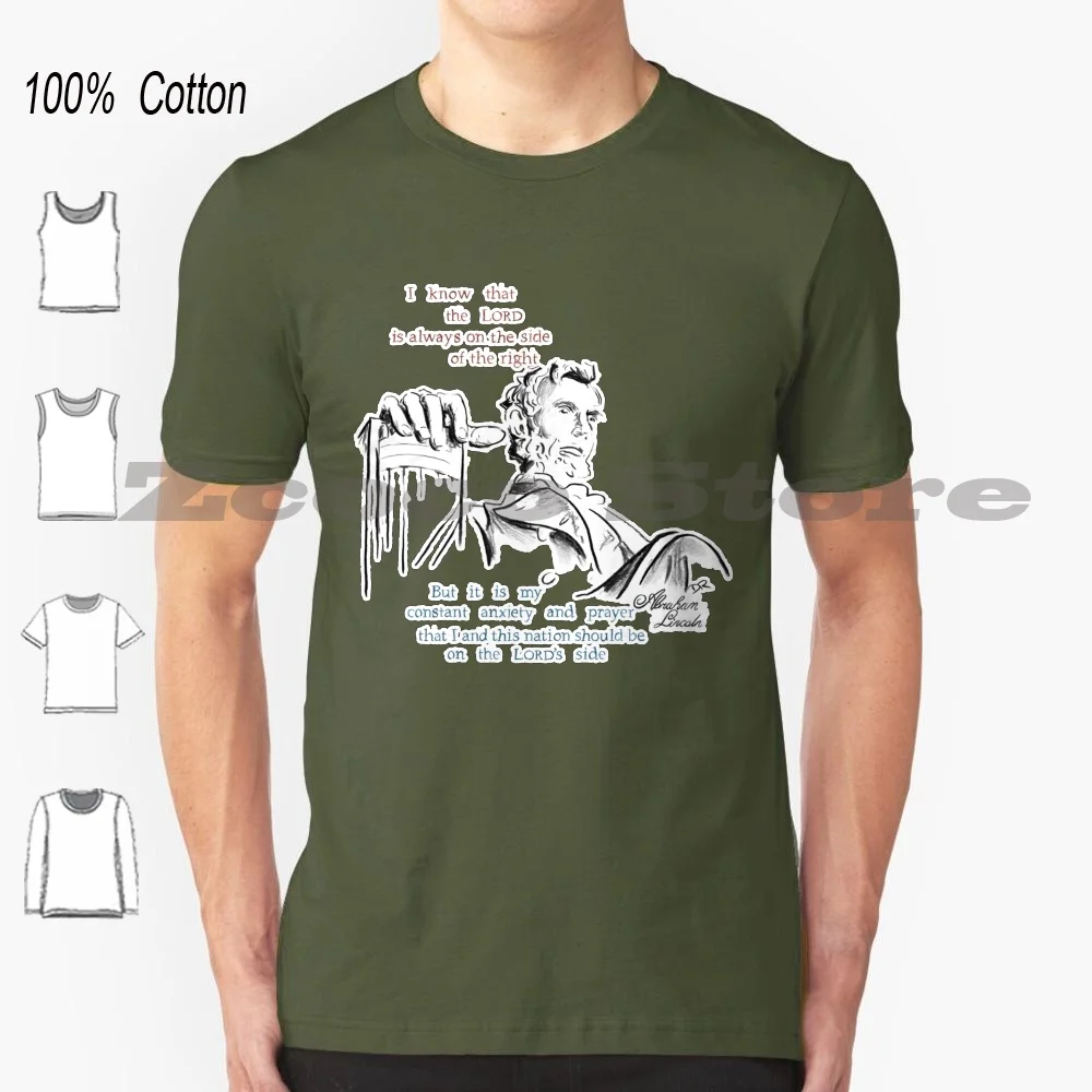 

Abraham Lincoln Quote-The Nation T-Shirt 100% Cotton Men Women Personalized Pattern Abraham Lincoln President Lincoln Memorial