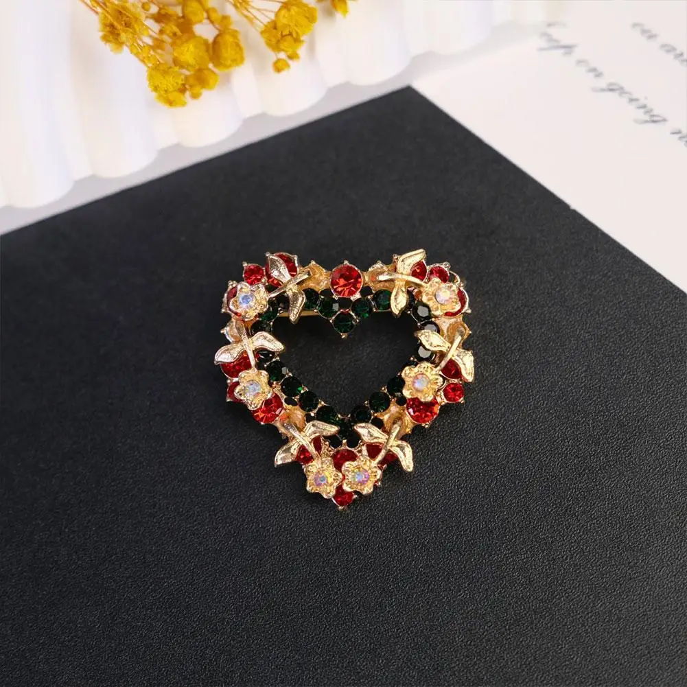 السنة الجديدة عيد الميلاد بروش ملون كريستال حجر الراين بروش دبوس عالية الجودة شجرة عيد الميلاد دبوس هدية مجوهرات اكسسوارات 2026 #2