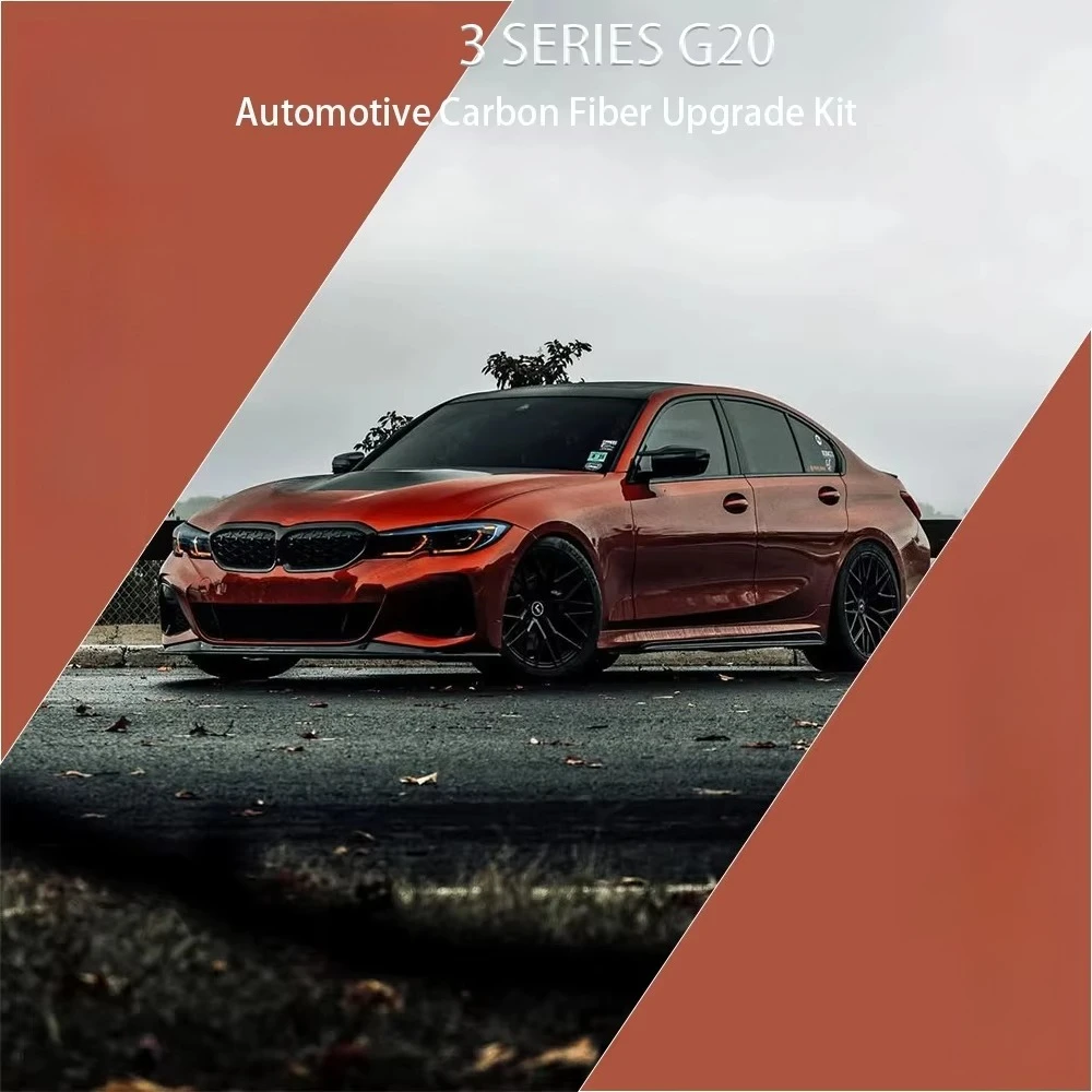 

TOP for 3 Series G20 True Carbon Spoiler Front Lip Rear Diffuser Front Grille Side Skirts Reversing Mirror Retrofit Upgrade Kit