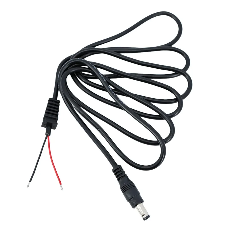 Power Adapter supply Cord DC Male Plug 2pin DC wire Cable 5.5*2.1mm Output 20awg for cctv camera laptop charger 150cm repair K5