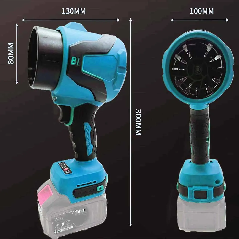 Kipas Turbo untuk Baterai Dewalt 20V Peniup Udara Kuat Kipas Jet Turbo Maks 1000G Kemudiannya Kemoceng Daun Alat Listrik Genggam untuk Makita
