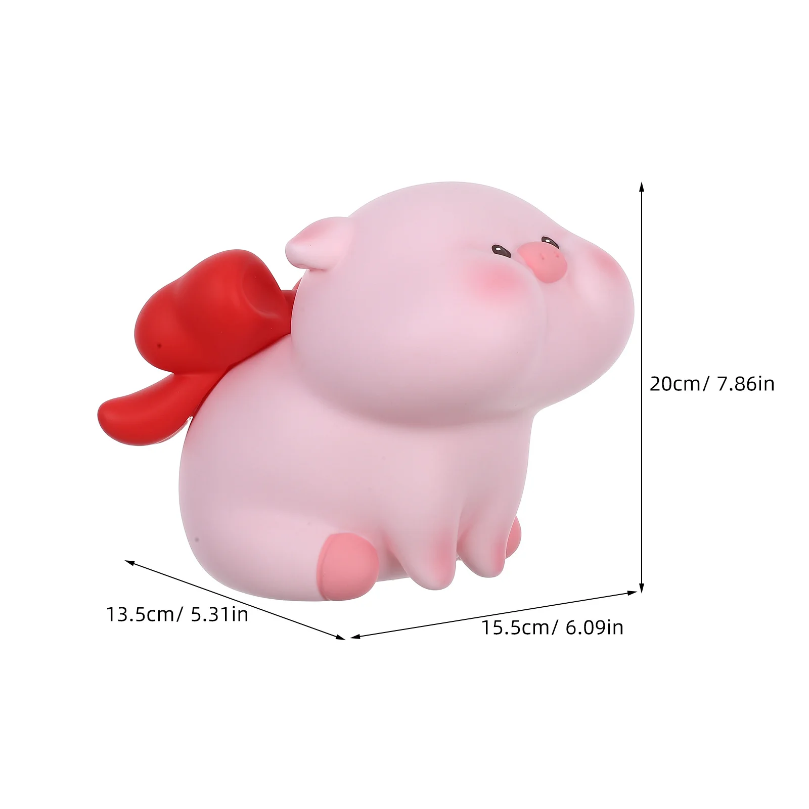 クリエイティブな貯金箱 豚の形をしたビニール製マネーポット コンパクトなコイン収納ジャー ホームオフィスデスクトップ装飾ギフト用