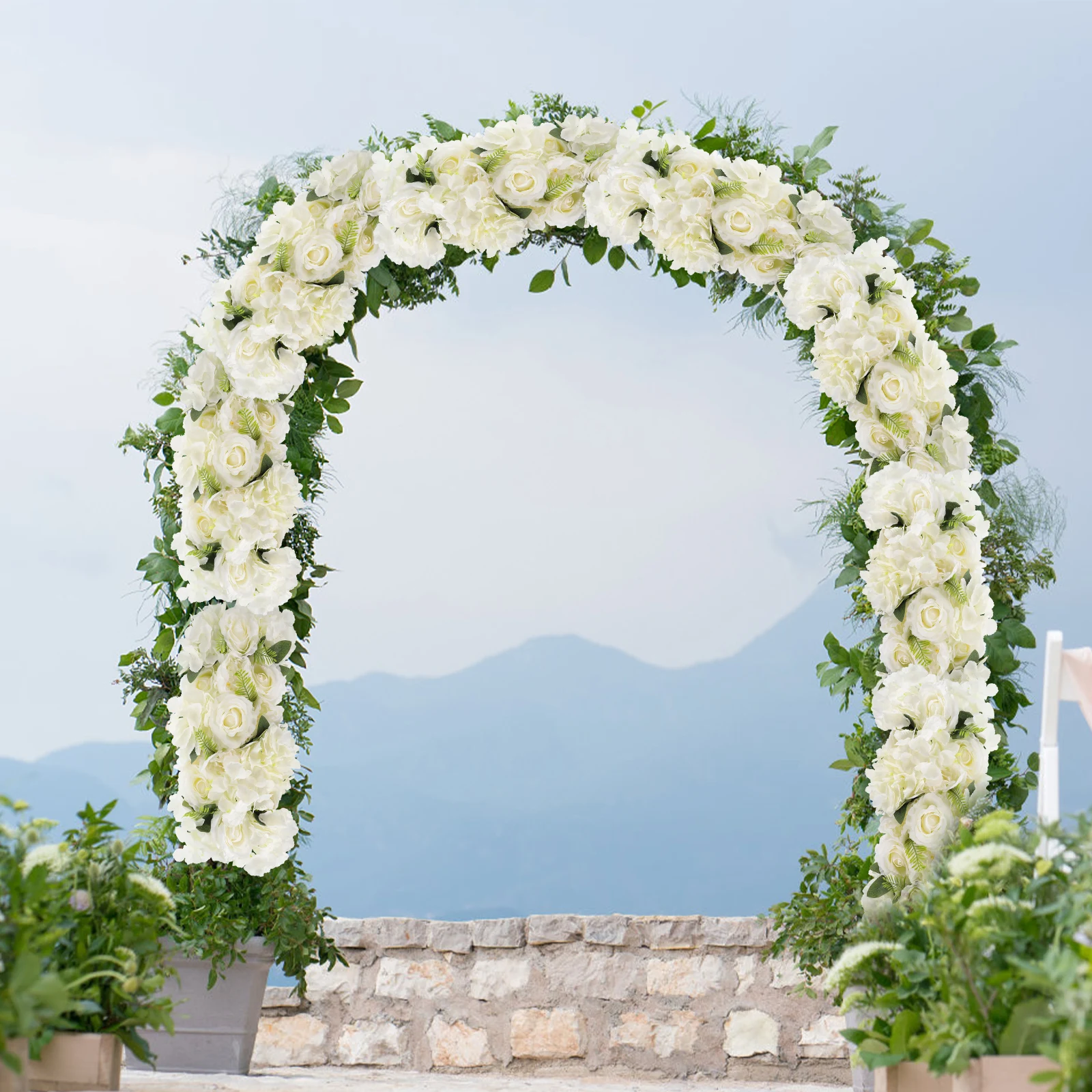 

Simulation Rose Flower Panel Silk Hanging Pendant Wedding and Party Decor Artificial Rose Wall Panel Romantic Decoration
