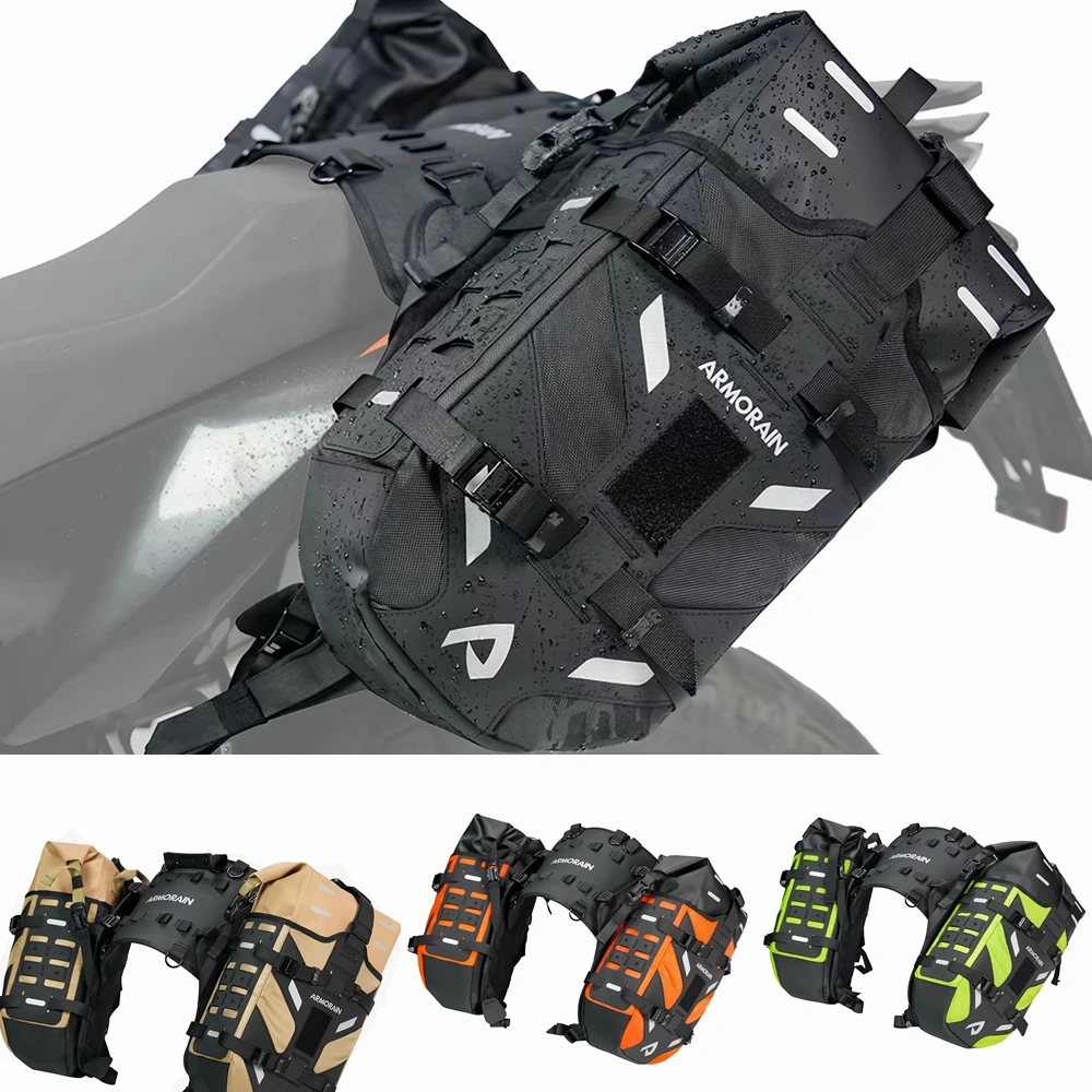 1 Pair Waterproof Motorcycle Tail Bag Sport Luggage Saddle Riding Rear Bag Motorcycle Motorbike Scooter Side Back Seat Bag