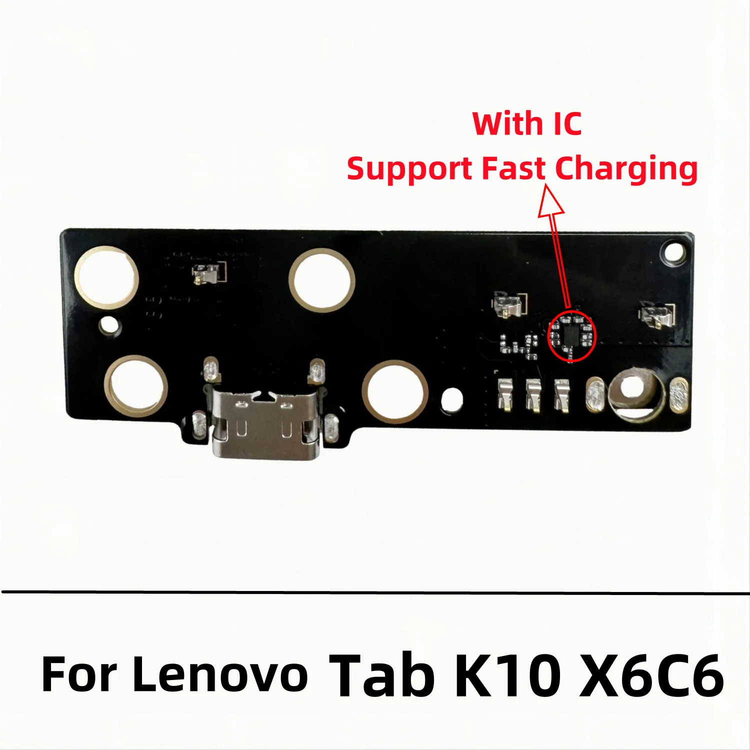 USB Charger Dock Connector Board Charging Port Flex Cable For Lenovo Tab K10 TB-X6C6F TB-X6C6X X6C6