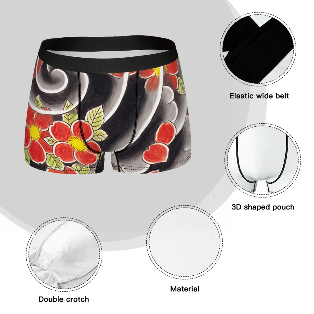 Goro Majima Hanya Tattoo Background Pattern Yakuza Underpants Breathbale Panties Men\'s Underwear Print Shorts Boxer Briefs