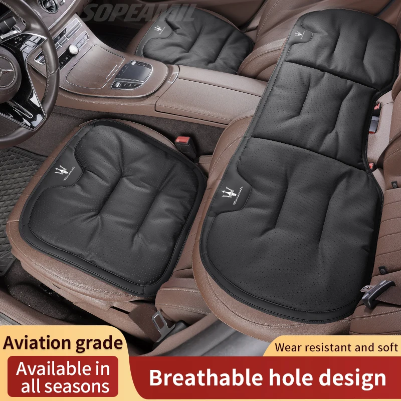 

Maserati Levante Ghibli Quattroporte GranTurismo Grecale Spyder Coupe Car Seat Cushion PU Leather Breathable Seat Protection Pad