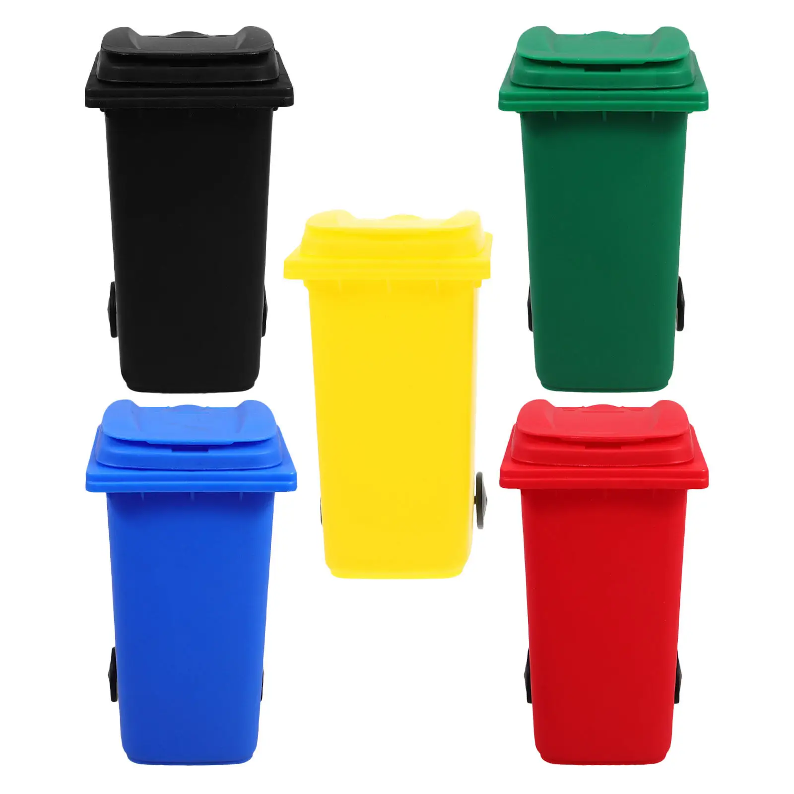 5 Pcs Garbage Can Counter Waste Basket Countertop Desktop Rubbish Bin Pencil Holder