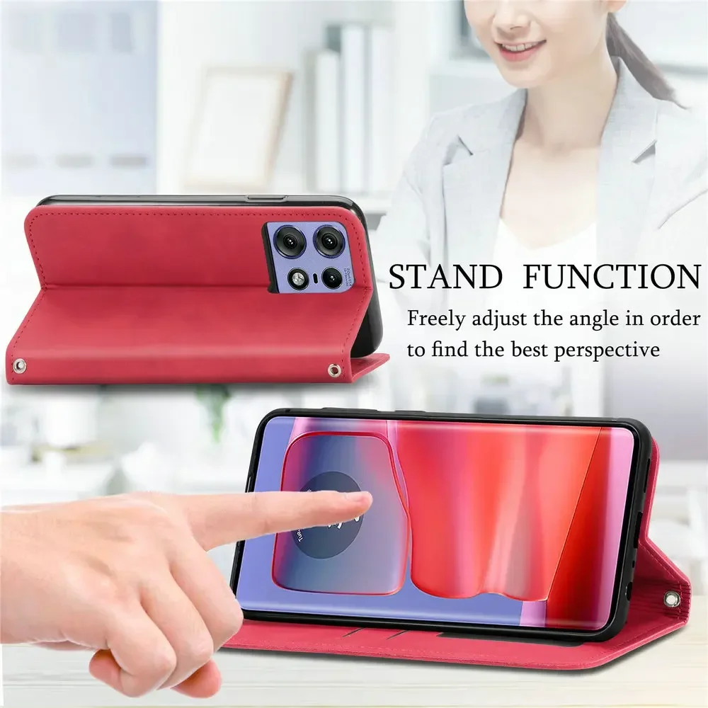 Para motorola edge 60 fusão 50 neo 60 pro ultra 5g caso carteira de couro ímã livro capa moto edge50 fusão caso telefone flip capa