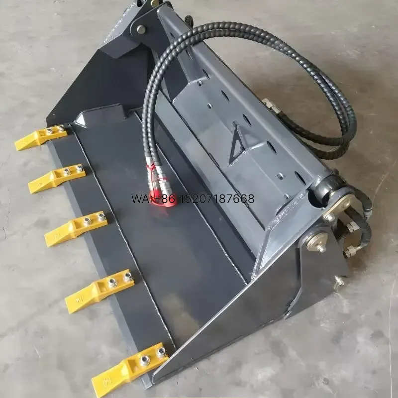 Wmwmnu 4 in 1 Bucket for Mini Skid Steer Loader Accessories Universal Attachment for Compact Track Wheel Loaders Construction