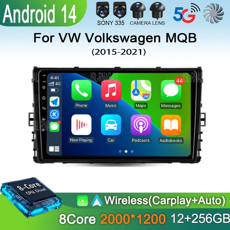 

Android 15 Car Radio Android Auto For VW Volkswagen MQB POLO VI Jetta MK7 T6 Bora Wireless Carplay Multimedia Player Car Stereo