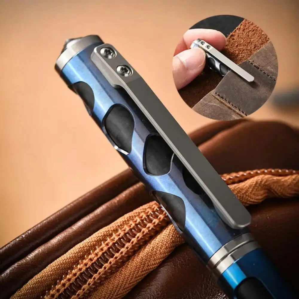 1 Piece Titanium Alloy Pen Portable Multifunctional Outdoor EDC Writing Pen Gift