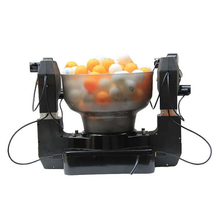 s001Double head table tennis serving machine with adjustable speed   large portable automatic serving  ping pong robot