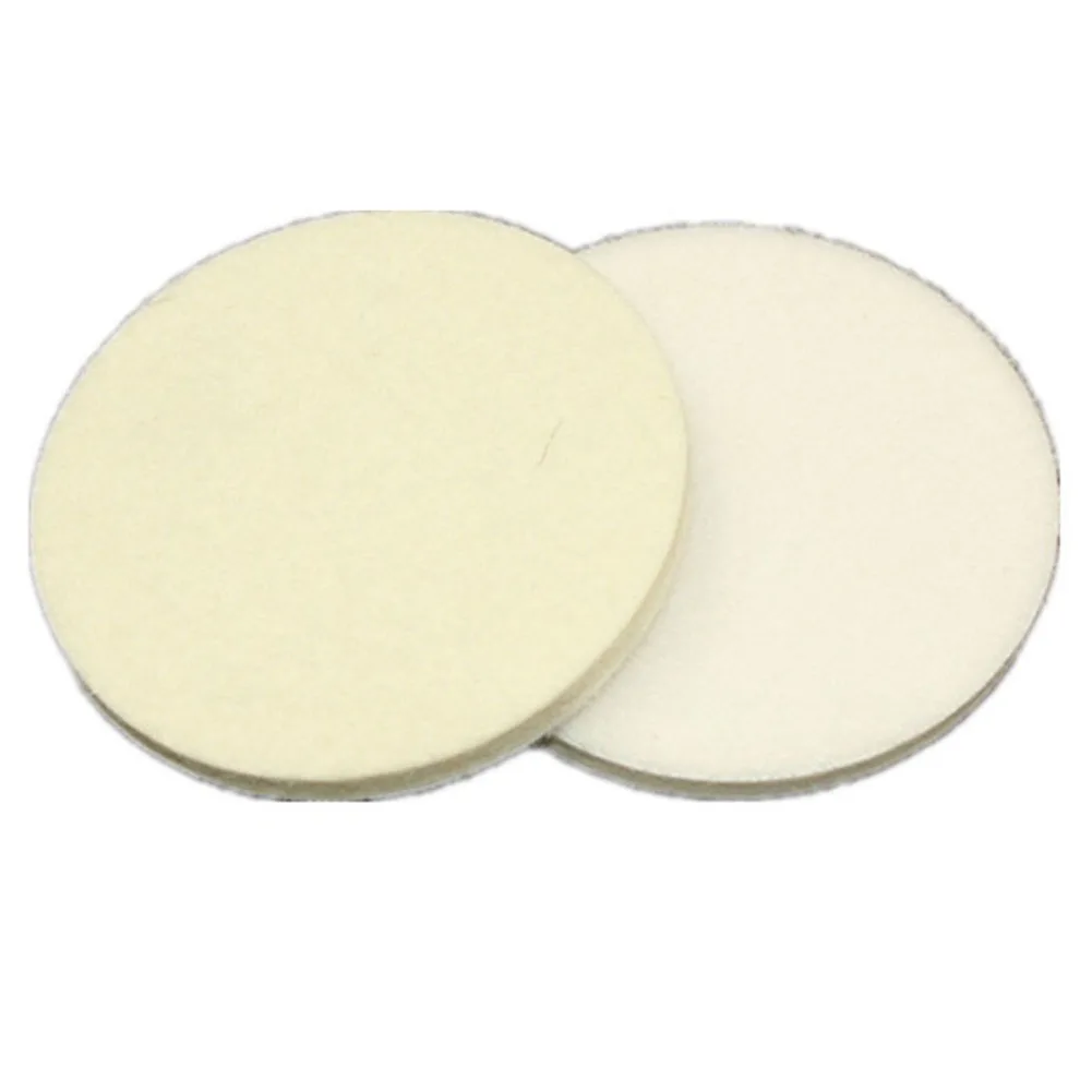2pcs 3Inch 80mm Wool Felt Polishing Wheel Buffing Pad Grinding Discs For Jade Metal Glass Marble Ceramics Polishing Tool