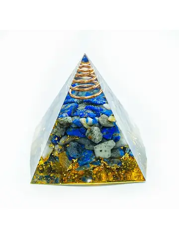 1.57inch Natural Crystal Pyramid Energy Quartz Amethyst Reiki Healing Crystal Chakra Resin Pyramid Meditation Tool Home Decor