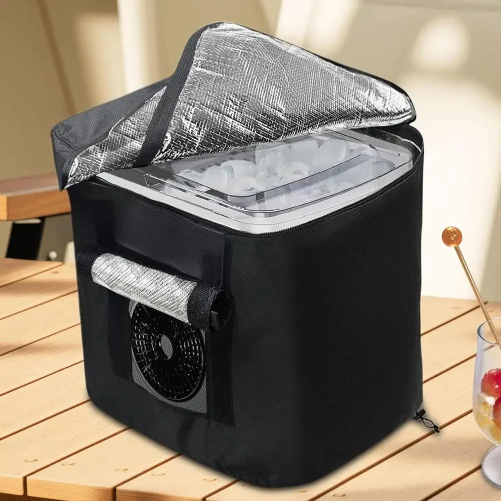 Top Deals Cover For Ice Maker Heat Shield Portable Waterproof Insulation Cover For Ice Maker Ice Cubes Maker Protective Cover