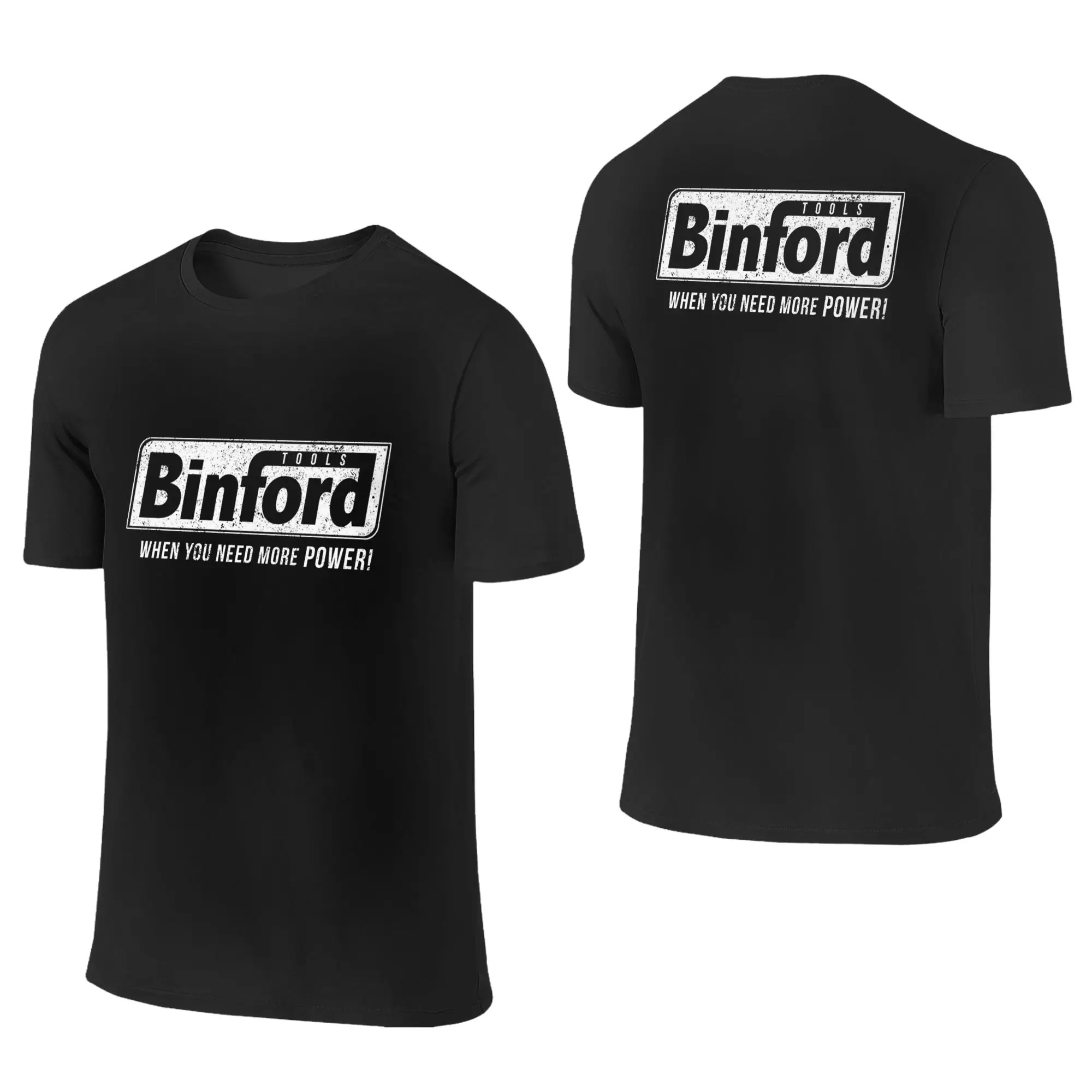 100% Cotton Binford Tools T-Shirt Men's Double Sided T Shirt Men Round Neck Summer Shirts Tops Oversized
