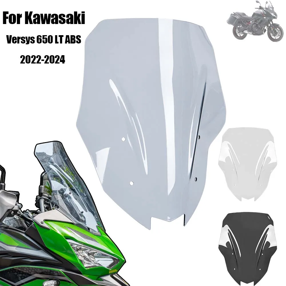 

Motorcycle Windshield Windscreen Sport Touring Deflectors Wind Shield For Kawasaki Versys 650 LT ABS Versys650 2022 2023 2024