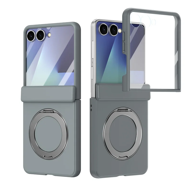 

360° Rotating Magnetic Stand Hinge Shockproof Phone Case For Samsung Galaxy Z Flip 7 6 5 5G For Magsafe Wireless Charging Cover